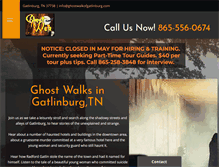Tablet Screenshot of ghostwalkofgatlinburg.com